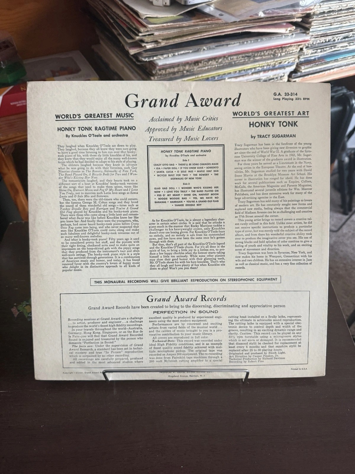 Knuckles O'Toole: Plays Honkey Tonk Piano Vol 1 - Image 3