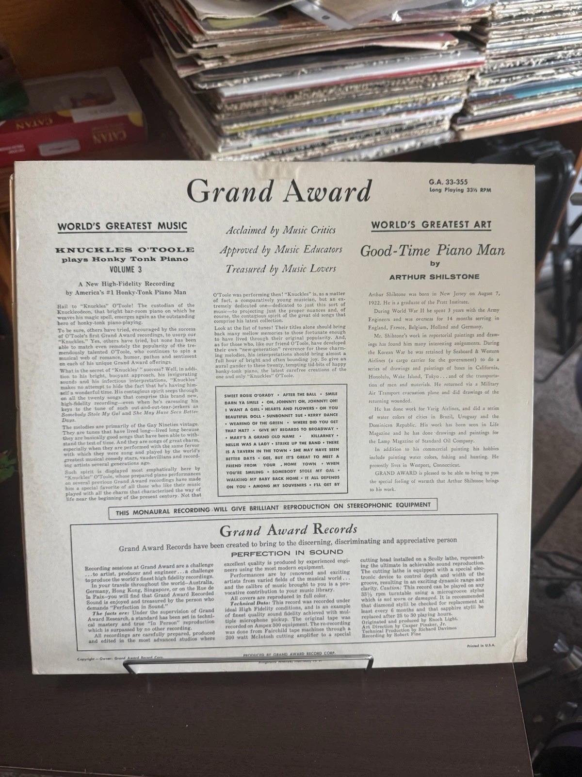 Knuckles O'Toole: Plays Honky Tonk Piano Vol 3 - Image 3